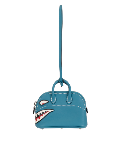 Hermes Bolide Shark Charm, &pound;2,900, Accessories, Blue, Leather, Front view